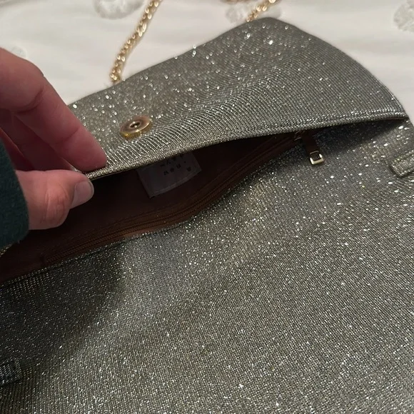 A new day Gold & Silver Shimmer Clutch Crossbody - Picture 4 of 4